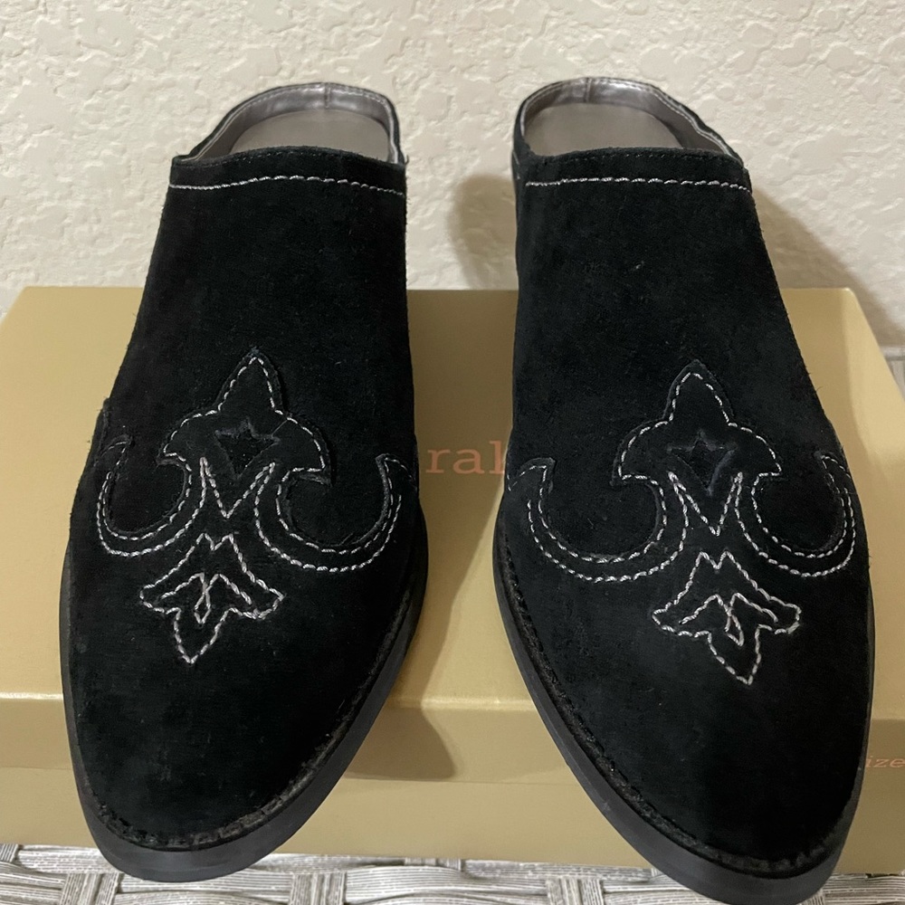 Yellow Box Western Style Leather Suede Clogs
